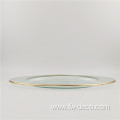 Gold Rim Glass Charger Plates,wedding glass plate